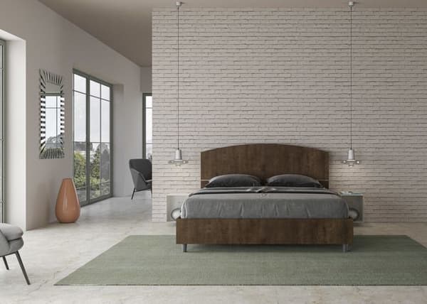 Lit - Ityhome - Dora - 160x200 cm - Valnöt - Samtida design Valnöt