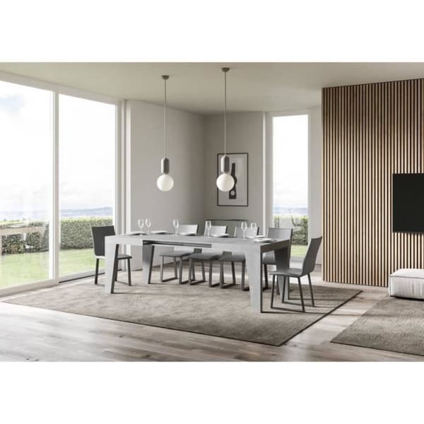 Utbyggbart bord - Naxy - 90x120/224 cm - Cement Cement