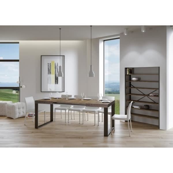 Tecno utdragbart bord - Tecno - 90x120/224 cm - Valnöt - Antracit Valnöt
