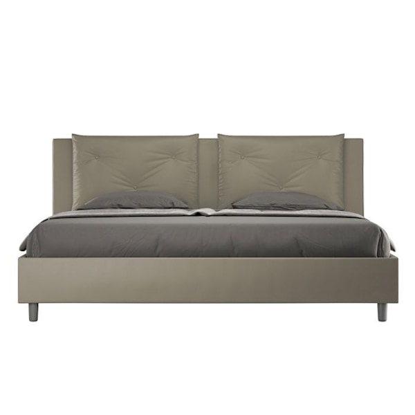 Säng utan vadderad boxspring 180x210 cappuccino konstläder Appia cappuccino