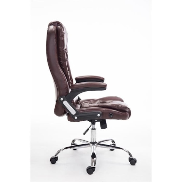 Thor kontorsfåtölj - CLP - XXL - Burgundy - Imiterat läder - Armstöd Bordeaux
