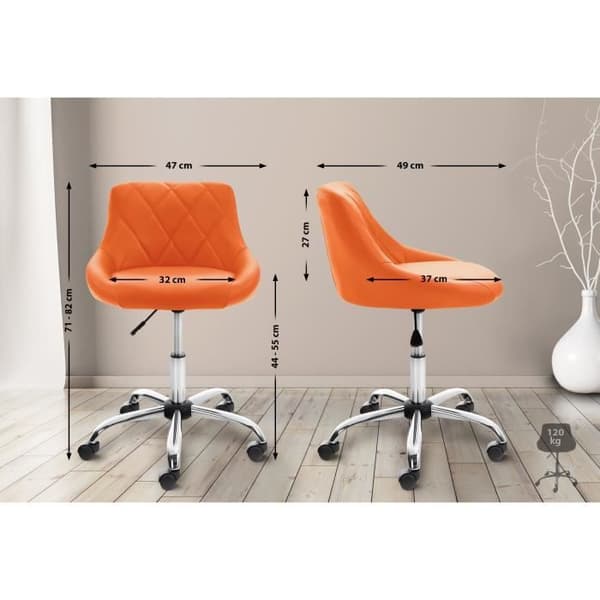 -CLP-Justerbar och svängbar arbetspall Lazio-Array orange