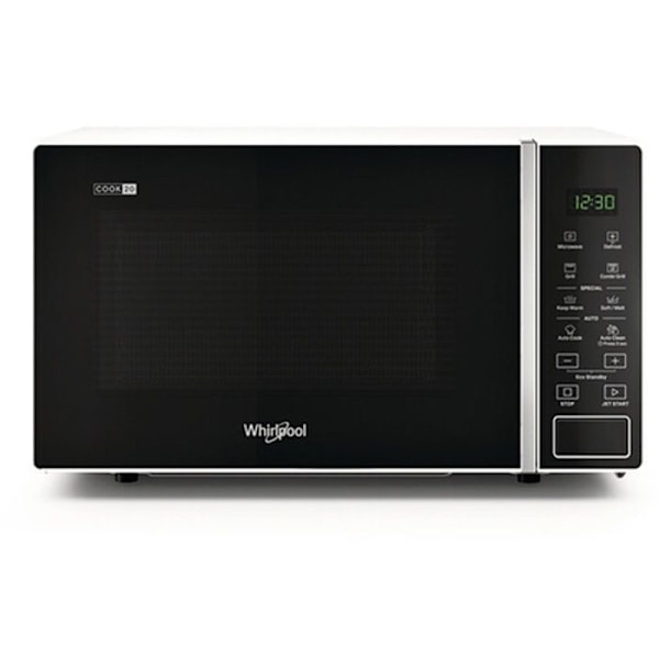 Grill mikrovågsugn - WHIRLPOOL - MWP 203 W - 20 L - 8 automatiska tillagningsfunktioner Vit och svart