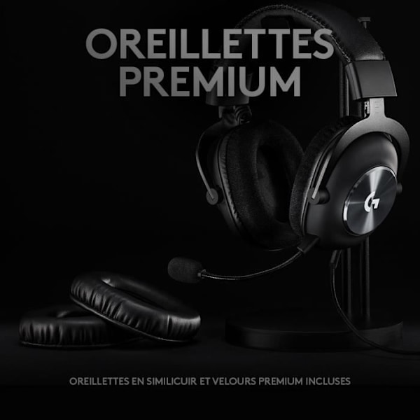 Spelheadset - Kabelanslutet - Logitech G - Pro X - Med mikrofon - Svart