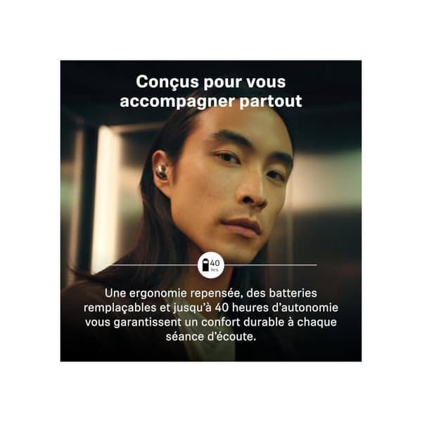 Bluetooth-hörlurar - SENNHEISER - Momentum True Wireless 5 - Hybrid brusreducering - Batteritid 40 h - Bluetooth 6.0 Denim