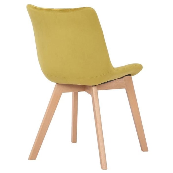 Passaic Velvet Dining Chair - CLP - Gul - Massivt trä - Skandinavisk - Modern Gul