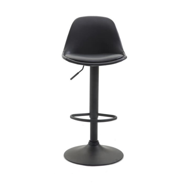 Barstol - CLP - Kiel - Imiterat läder - Svart - Modern design Svart