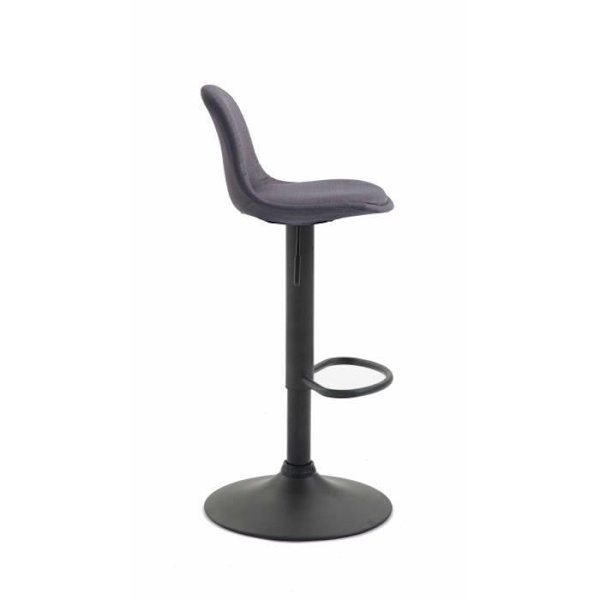 Kiel barstol i tyg - CLP - Mörkgrå-Svart - Justerbar i höjdled - Modern design Mörkgrå-svart