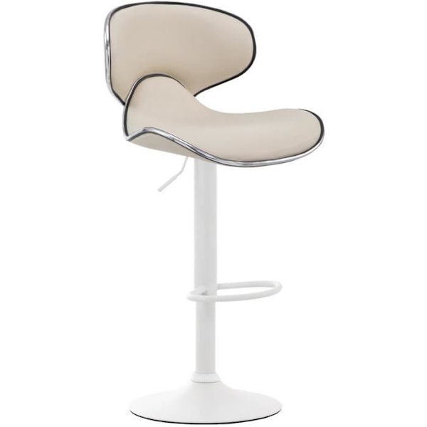 Barstol - CLP - Las Vegas V2 - Imiterat läder - Beige - Modern design Gräddvit