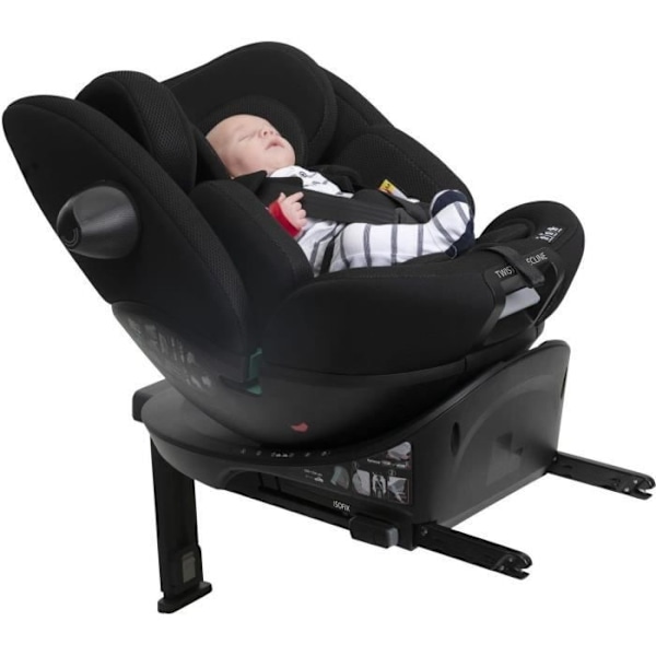 Bilbarnstol - CHICCO - EVERONE - Grupp 0/1/2/3 - I-Size - Rotera - Lutande - Reducer - Svart Svart