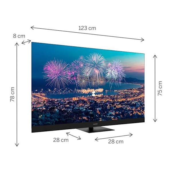 TV QLED 4K - THOMSON - 55QG6C14 - 139 cm - Google TV - Ljudbar 20W