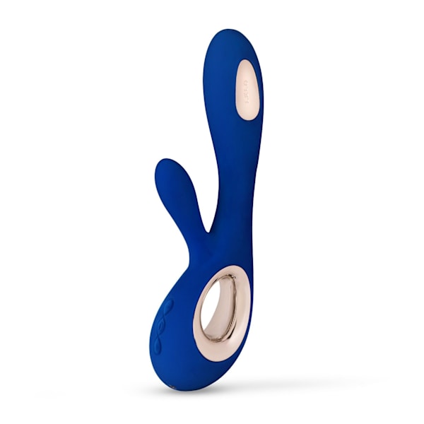 LELO SORAYA Wave Midnight Blue, en kaninvibrator som använder WaveMotion, en unik teknik för kroppslig njutning Blå