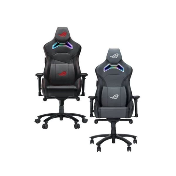 Spelstol gaming - ASUS - ROG Chariot X - Ergonomisk - RGB-belysning - 4D-armstöd Grå