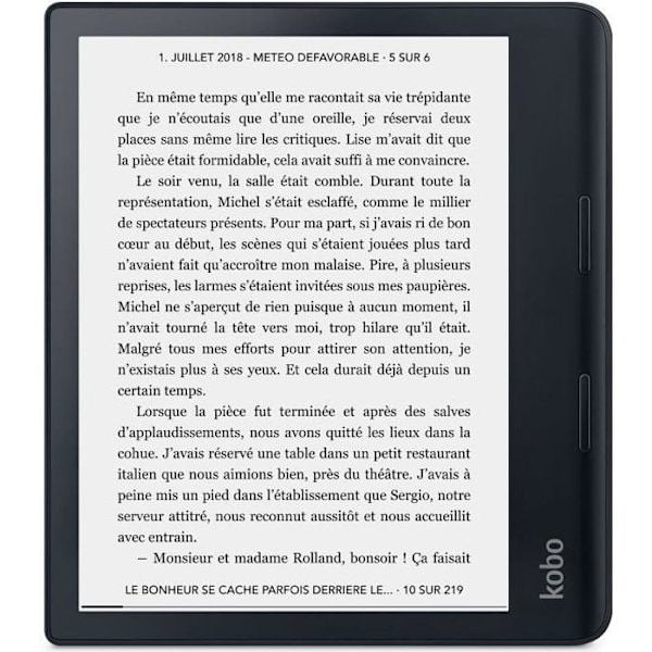 KOBO Sage e-läsare - 8" - 300dpi - Comfortlight PRO - Vattentät - Bluetooth - 32GB