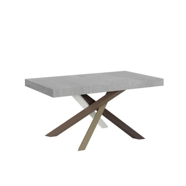 Utdragbart bord - Volantis - 90x160/420 cm - Cement - Vit - Barn Cement