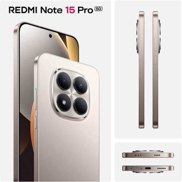XIAOMI - Redmi Note 15 Pro 5G - 8 / 256 Go - Grå Titan Titanium grå