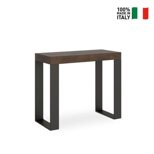 Utdragbart konsolbord - Tecno - Valnöt - Metallträ - 90x40-300cm