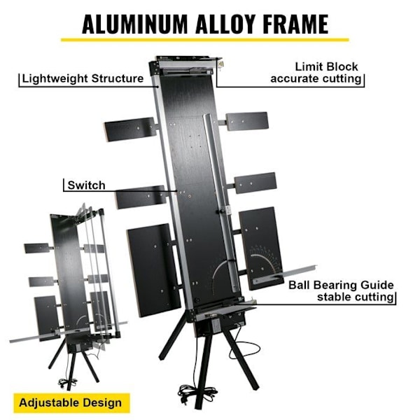 Elektrisk skumskärare - VEVOR - 200W polystyren skärmaskin - värmetrådar 6 plattor 115cm