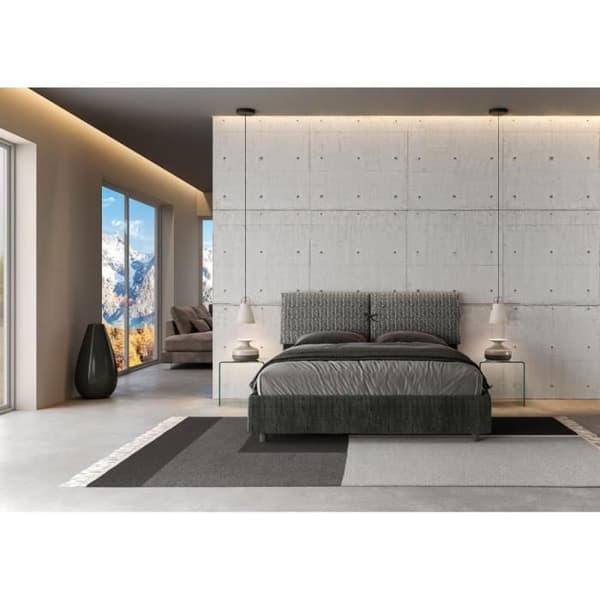 Mados säng 160x190 med resår - Giada 8 Aragona 8 - Grå - Vit - Elegans - Chic Grå