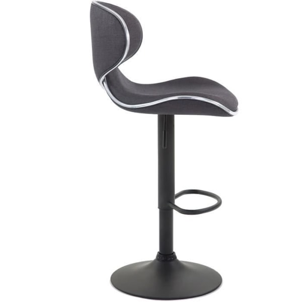 Set med 2 st Las Vegas V2 barstolar i tyg - Mörkgrå-Svart - Justerbar i höjdled - Modern design Mörkgrå-svart