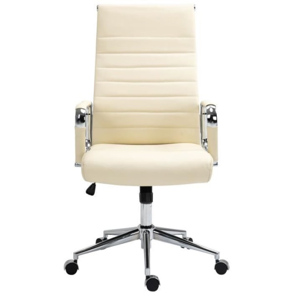 Kontorsfåtölj - CLP - Kolumbus - Äkta läder - Beige - Modernt - Design