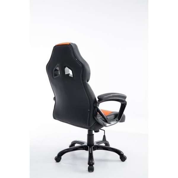 Pedro XL Gaming Kontorsstol i konstläder med hjulbas, svart/orange