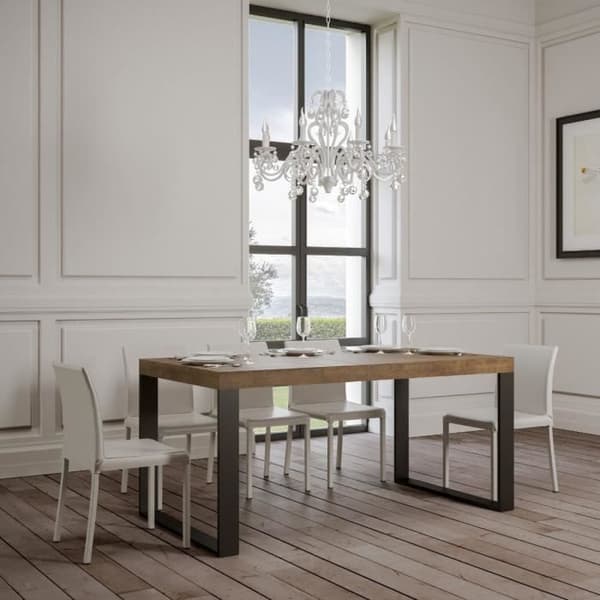 Tecno utdragbart bord - Tecno - 90x120/224 cm - Valnöt - Antracit Valnöt