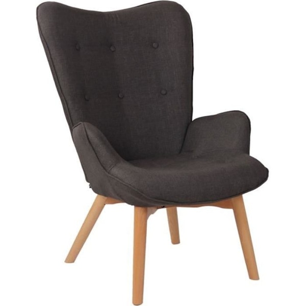 Dana Fabric Lounge Chair - Skandinavisk Design - Mörkgrå Mörkgrå