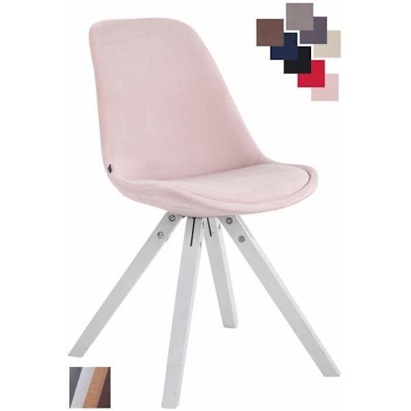Stol - CLP - Toulouse - Klädd i sammet - Skandinavisk stil - Ergonomisk - Rosa Rosa