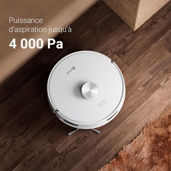 EZVIZ RE5 Plus - Robotdammsugare med Automatisk Avtappningsstation - LiDAR-Navigering - Hinderdetektering - 4000Pa Vit
