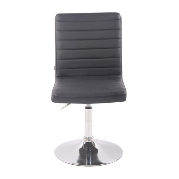 Matstol - Elvas - Syntetiskt läder - Svart - Modern design - Höjdjusterbar Svart