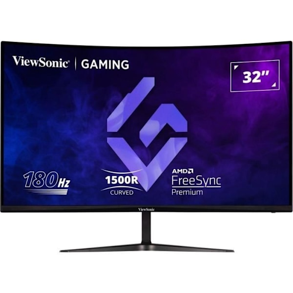 Gaming-datorskärm Curved - VIEWSONIC VX3218 - PC - MHD - 32" FHD - VA-panel - 1 ms - 180Hz - DisplayPort - AMD FreeSync