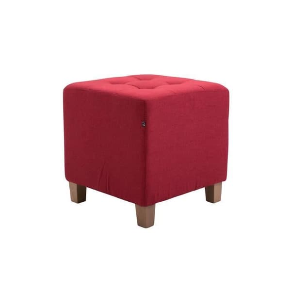 Taburett - SEYSSEL - Antik Glänsande - Röd - Tyg 100% polyester - Samtida design Röd