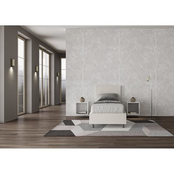 Adele stoppad enkelsäng - vit - modern - design - 80x200 - trä - spånskiva Vit