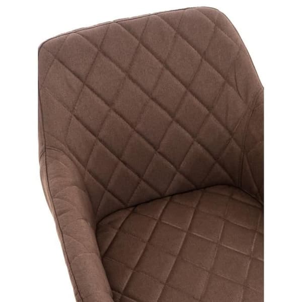 -CLP-Set med 2 Shila matsalsstolar med svart metallunderrede-Array kastanj