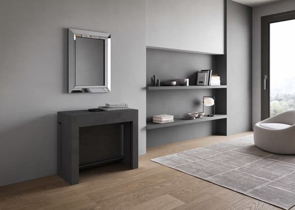 Konsol utbyggbar - ITAMOBY - Evolve - Antracit Spatulé - 90→302 cm - Melaminpaneler Anthracit Spatel