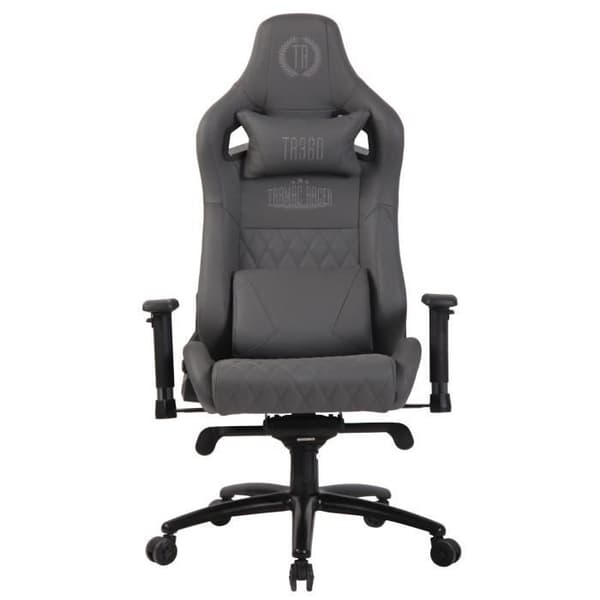 -CLP-Gamer kontorsstol Keren i äkta läder-Array grå