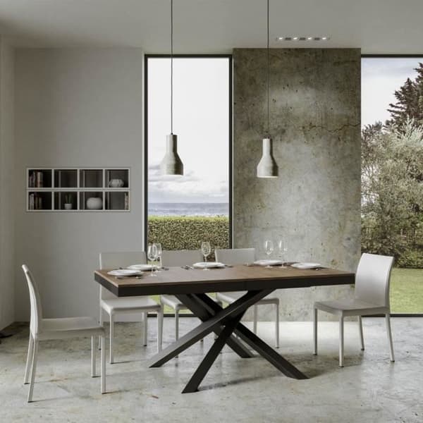 VOLANTIS EVOLUTION bord 90x160 utdragbart till 264 cm Skiva i valnöt Valnöt