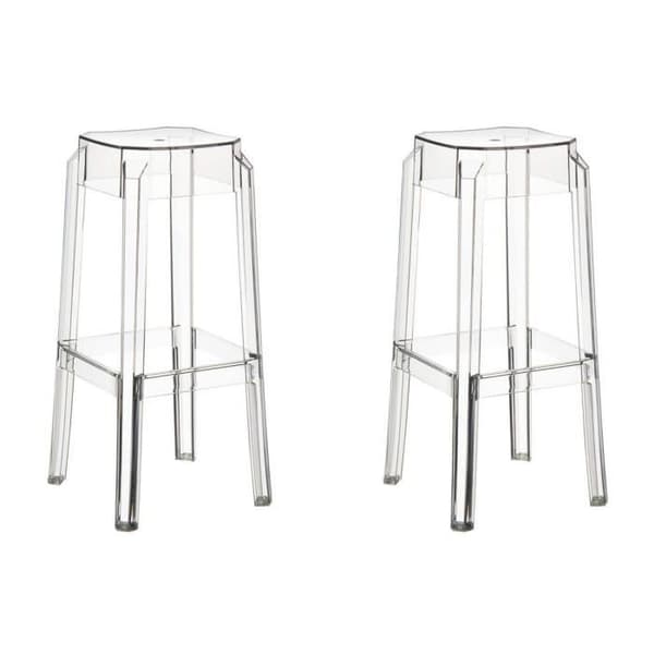 Set med 2 barstolar -BRESSOLLES transparent