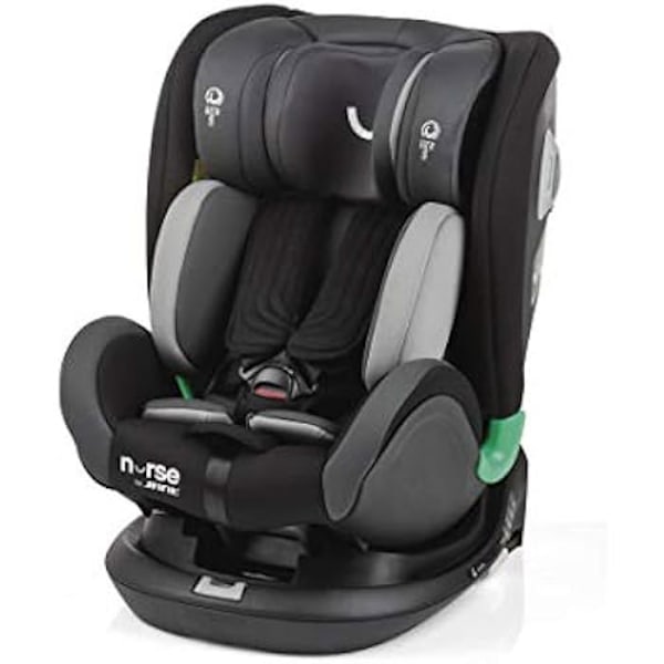 Sjuksköterskebilstol, 40-150 cm, i-Size, Isofix och Top Tether, bakåtvänd och färdriktning Installationsmöjlighet, vridbar