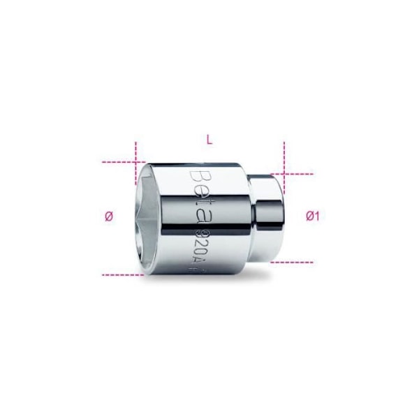 6-punktssockel 1/2 BETA 920A/15 - Stål - 21,5 mm x 38 mm