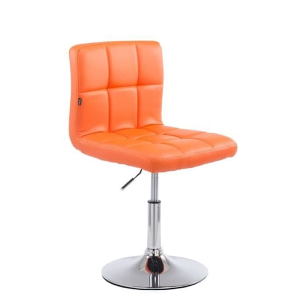Loungefåtölj - CLP - Palma V2 fåtölj - Imiterat läder - Orange - Höjdjusterbar och vridbar Orange