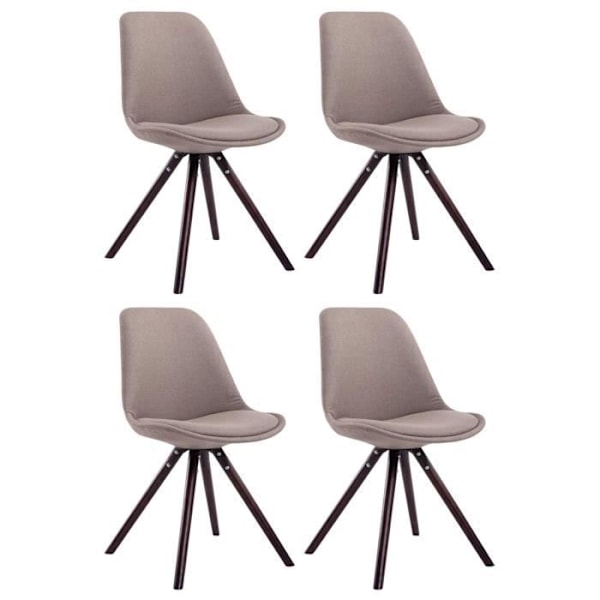 Matstolar Toulouse i tyg - CLP - 4-pack - Skandinavisk design - Taupe-Cappuccino Taupe-Cappuccino