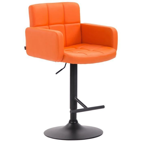 Los Angeles barstol i konstläder, orange-svart Orange-svart