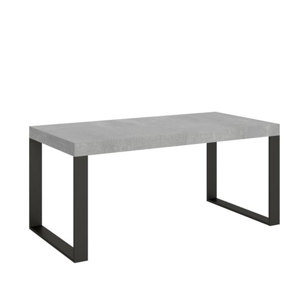 Utdragbart bord 90x180/440 cm Tecno Premium Cement Antracit ram