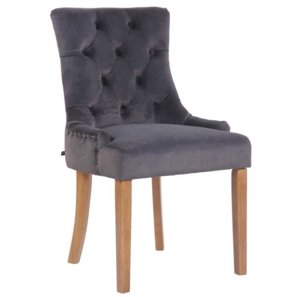 Aberdeen Velvet Dining Chair - Ljus eller Mörk Antik Bas - Mörkgrå-Ljus Antik Mörkgrå-Ljus Antik