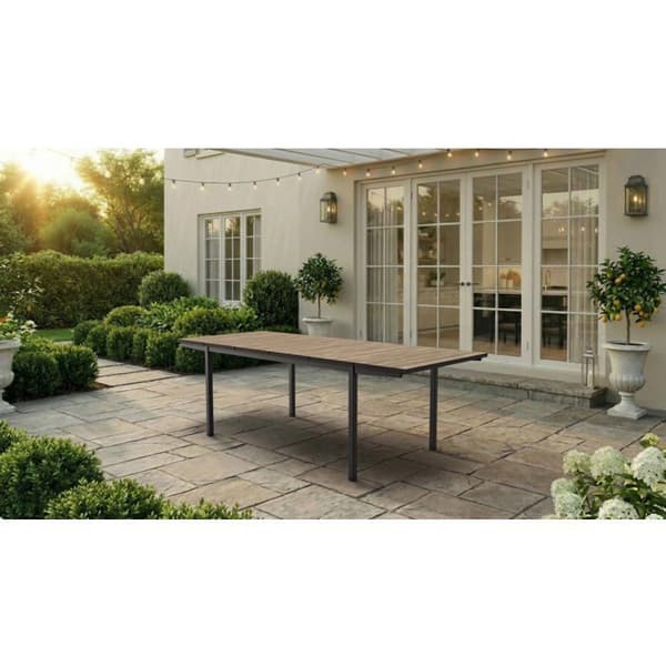 Utökningsbar trädgårdsbord - KETER - Deco Porto Nova - Rektangulär - 233 x 94 x 75 cm brun