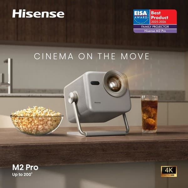 Mini-projektor - HISENSE - M2 Pro - Laser - 4K Ultra HD - Kompatibel med 3D