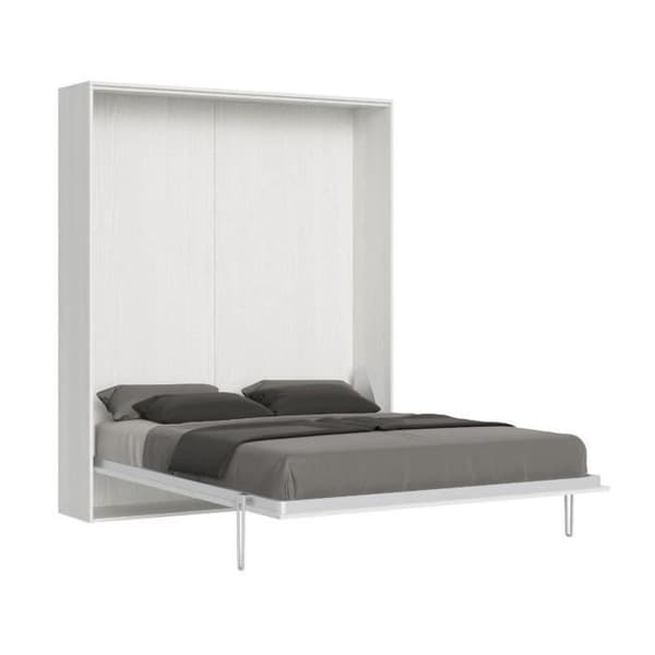 Vertikal väggsäng 140x190 cm Kanto vitt trä