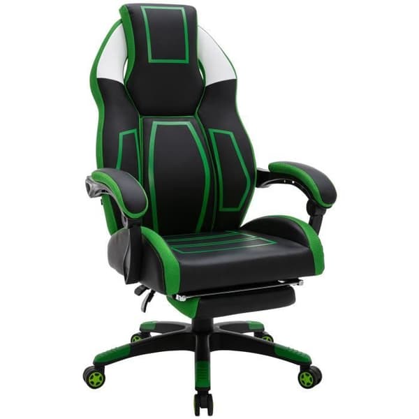 -CLP-Gamer kontorsstol Clovis i konstläder-Array svart/grön